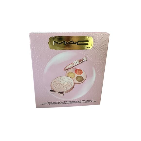 MAC 2022 Holiday Bubbles Bows Effervescence Extra Dimension Face Compact MEDIUM - Picture 1 of 4